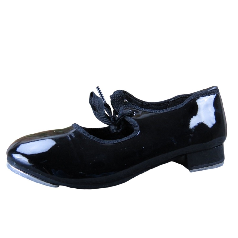 Jaina Timmer Girls 2.5 Black‎ Patent Synthetic Tap Shoes Lace-Up Performance